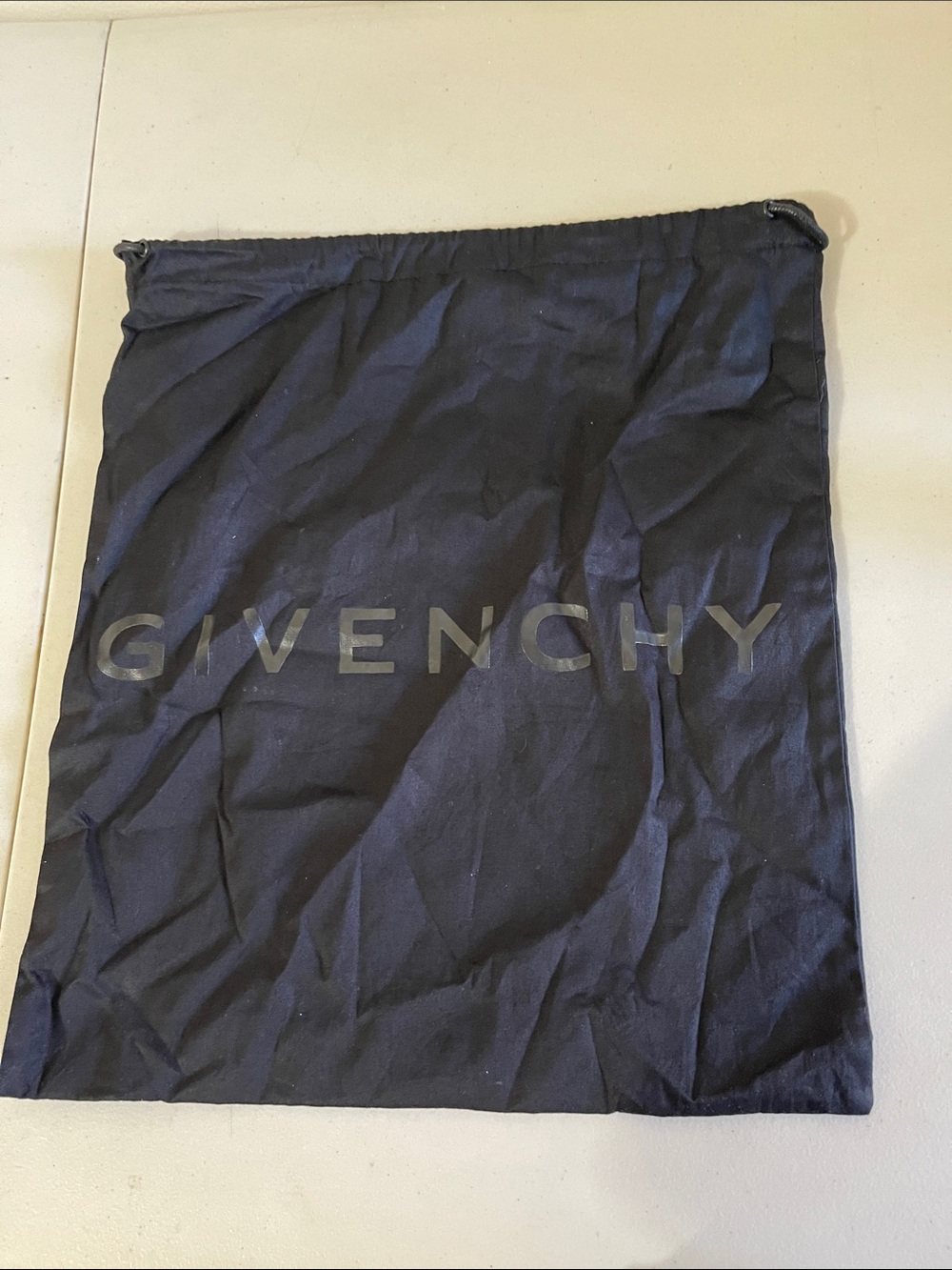 Givenchy Black Logo Drawstring Pouch